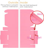 6x4x4 inches Small Shipping Boxes Set of 25 - Pink Mailer Corrugated Cardboard Boxes for Shipping Packaging Mailing Products