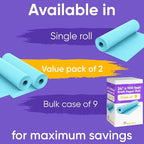 24" x 1200" (100 ft) Light Blue Kraft Paper Roll (Value Pack of 2), 45 lbs Thickness, Made in USA Colored Kraft Paper for School, Bulletin Board - Odorless, Non-Toxic, Safe for Kids