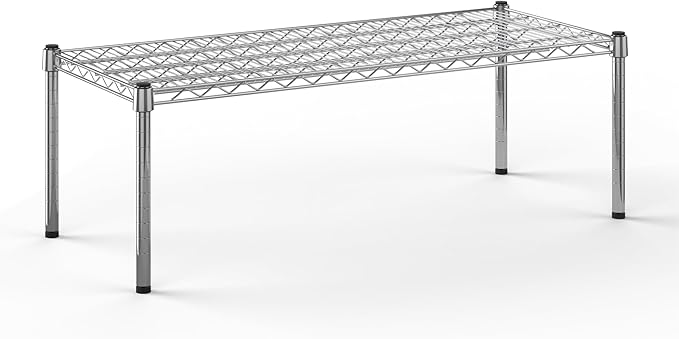 18''W x 42''L x 14''H Chrome Plated Wire Dunnage Rack | Off The Floor Storage