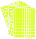 Starboling Color Coding Labels,3000 PCS 1/2" x 3/4" Fluorescent Yellow Rectangular Label,for Garage Sale,Price Tags,File Folder Tabs