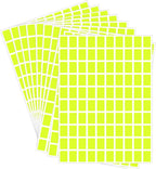 Starboling Color Coding Labels,3000 PCS 1/2" x 3/4" Fluorescent Yellow Rectangular Label,for Garage Sale,Price Tags,File Folder Tabs