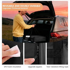 Insulated Pizza Delivery Bag with 4 Cup Holders, 24" x 6" Pizza Warmer Bag for Hot Pizza/Drinks, Pizza Carrier for Events, Large Food Delivery Carrier for Transport/Shopping/Catering, Black