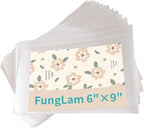 6”×9” Self-Adhesive Shipping Label Sleeves, FungLam Shipping Label Sleeves, Packing List Envelopes, Clear Top Loading Packing List, Shipping Labels Pouches for Shipping Labels/Files 200 Pack