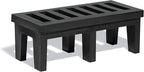PolyMight Heavy-Duty Plastic Poly Dunnage Rack for Warehouses and Commercial Industrial Storage 48" x 22" x 18" with 1200 lb Capacity