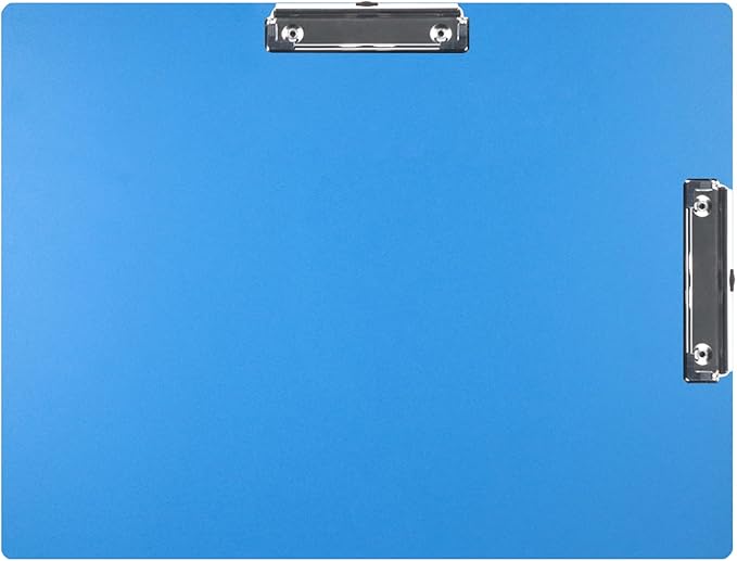 Acocony 11x17 Clipboard Double Clip Super Tough Extra Large Clipboard Not Fragile Low Profile Clip 11 x 17 Clipping PP Plastic Blue Pack of 1