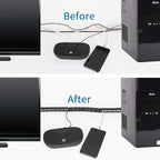 RELIANCER 10FT Cable Management Sleeve Organizer,1/2 inch Coiled Cord Organizer w/4 Cable Clips & Guide Clip,Wire Cover Wire Wrap Cable Protector,Messy Cable Tube Hider Solutions TV PC Home Office