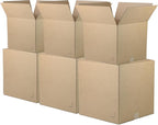 The Boxery Moving Boxes 25-Pack Small | 15x10x10 inch Brown/Kraft Corrugated Cardboard Packing, Moving & Storage for Business/Home – Durable - Eco-Friendly, Recyclable - Made in the USA