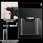 Eersida Acrylic Brochure Pamphlet Holder Brochure Display Stand Business Tri Fold Multi Slot Holder Rack Wall Mount Clear Pocket Space Saver for Flyer Literature Menu Advertise