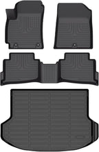 HAFIDI® Floor Mats & Cargo Liner Set Fit for 2024 2025 2026 Kia Seltos All Weather Protection TPE Anti-Slip Automotive Full Set Floor Liners Custom Accessories - Black