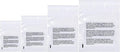Poly Bags with Suffocation Warning 4x6", 5x7", 6x9", 8x10" - Small Combo Pack of 400 (100 each size) - Clear Poly Bags by Retail Supply Co - Resealable