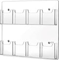 Eersida Acrylic Brochure Pamphlet Holder Brochure Display Stand Business Tri Fold Multi Slot Holder Rack Wall Mount Clear Pocket Space Saver for Flyer Literature Menu Advertise