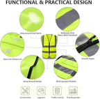 High Reflective Safety Vest for Men Women Breathable With Pocket Zipper for Build Oudoor Work Meet ANSI/ISEA Standard
