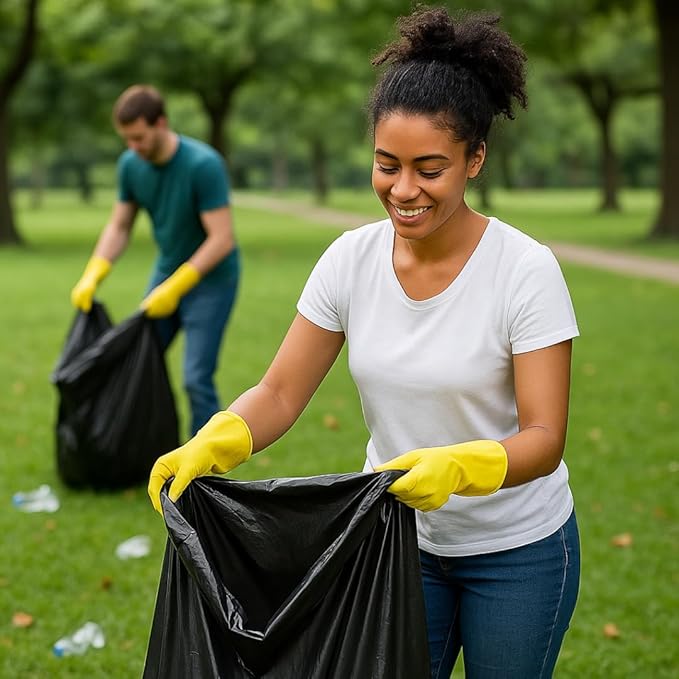 55 Gallons Black Trash Bags for Home, Kitchen and Retail - 1 Pallet of 80 Cases, 8000 Bags Total - Coreless, 38"x58", 1.3 mil thick