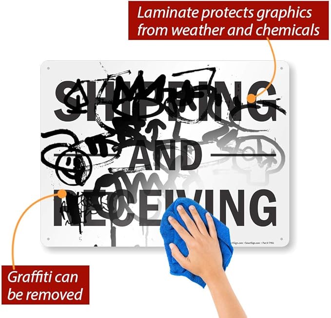 "Shipping And Receiving" Sign By SmartSign | 18" x 24" Aluminum