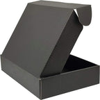 Small Black Shipping Boxes for Small Business Pack of 25-8x5.5x1.6 inches Cardboard Corrugated Mailer Boxes for Shipping Packaging Craft Gifts Giving Products
