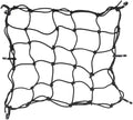 16" x 16" Heavy Duty Bungee Cargo Net Stretches to 30" x 30"-Latex Truck Bed Mesh,Luggage Tie-Down Net with 6Pcs Free Adjustable Hooks Motorcycle Bike Roof ATV SUV Trailer