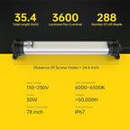 IP67 30W Explosion Proof Lights LED Machine Light Work Tube Industrial Lighting for CNC Machine 110V to 220V (30w)
