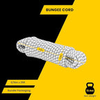 Bungee Cord Elastic Shock Cord 5/16" x 25' Bungee Rope for DIY, Tie Downs, Kayak and Outdoor - White&Black