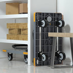WUD Push Cart, Folding Mobile Platform Trolley,Thickened and Reinforced, 360° Swivel Wheels,28.3 “L x 18.9 ”W, 440 lb. Grey Dolly cart with Wheels