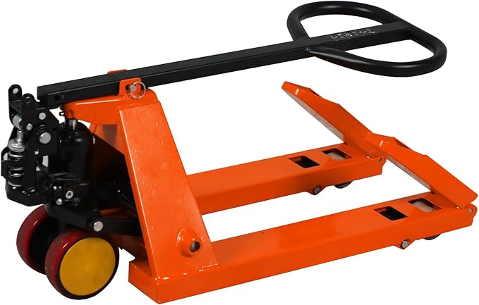 Tory Carrier Mini Pallet Jack Trucks, 2200 lbs Capacity 31.5" x 15" Forks, Small Size Narrow Manual Pallet Lift, Foldable Forks and Handle, Orange