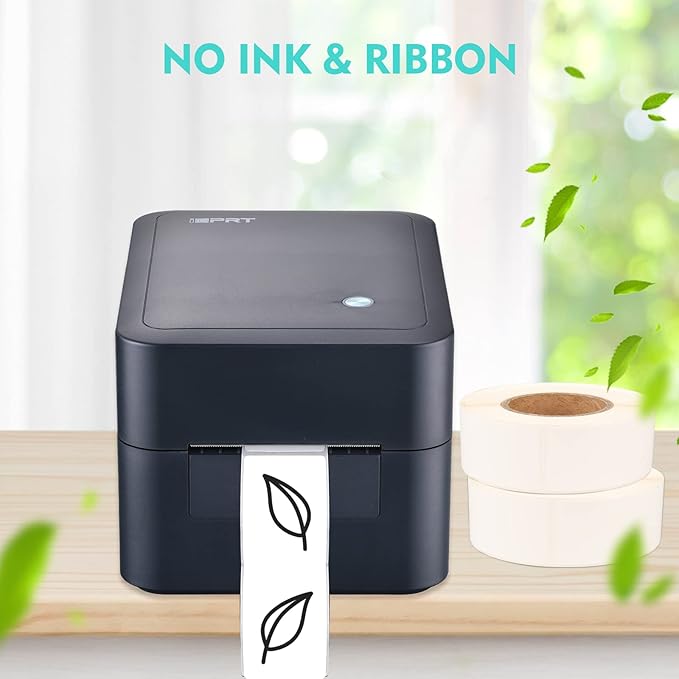 iDPRT Thermal Mailing Address Labels - 1.18"x3.54" (30mm90mm), 2 Rolls of 300pcs, Barcode Compatible With iDPRT, Rollo, DYMO, Zebra, Direct Thermal Sticker for QR Code, FBA