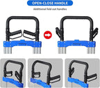 Folding Hand Trucks Heavy Duty by Leeyoung,500 lb Aluminium Folding Hand Cart Dolly with 8 inch Wheels (incl 2 Bungee Cords)