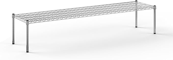 18''W x 72''L x 14''H Chrome Plated Wire Dunnage Rack | Off The Floor Storage