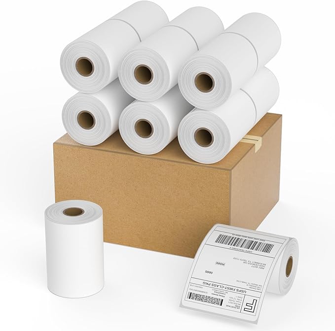 20 Rolls 4x6 Direct Thermal Shipping Labels 250 Labels/Roll Compatible with Zebra 2844, 2843, 2844z Eltron, Address Label for Logistics E-Commerce Mailing Warehouse Thermal Label for FBA USPS