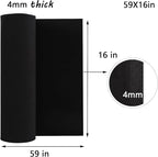 AMZQNART EVA Foam 4mm, Cosplay Foam 16x59 inch Black, High Density 90 kg/m³, for Craft Projects Cosplay Costumes, Fake Weapons, Decorations, Christmas, Easter, Thanksgiving, etc.