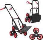 3 in 1 Industrial Convertible Stair Climbing Cart,1000 LBS Capacity Folding Hand Truck Dolly Cart with Telescoping Handle and 2 Elastic Rope for Transport & Moving in Warehouse, Home, Supermarket