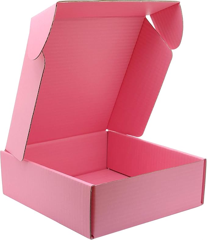 Small Pink Shipping Boxes for Small Business Pack of 25-8x8x4 inches Cardboard Corrugated Mailer Boxes for Shipping Packaging Craft Gifts Giving Products