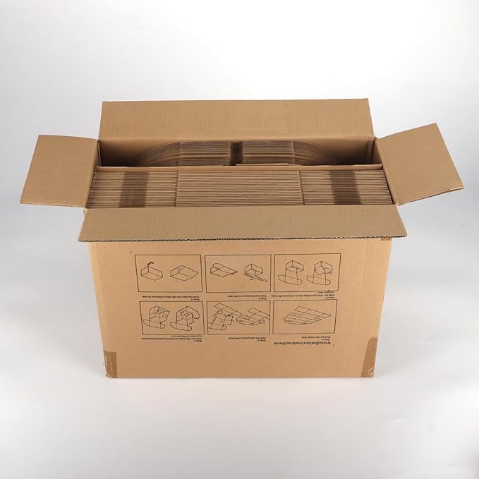 HORLIMER 7x5x4 inches Shipping Boxes Set of 50, Brown Corrugated Cardboard Box Literature Mailer