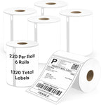 Compatible DYMO 1744907 4" x 6" Direct Thermal Shipping Labels, Strong Adhesive & Perforated, Compatible with Rollo, Zebra & More – NOT for DYMO 5XL (6 Rolls / 1320 Labels), TRSTGIX