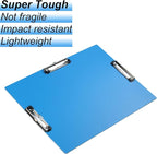 Acocony 11x17 Clipboard Three Clip Super Tough Extra Large Clipboard PP Plastic Not Fragile 11 x 17 Clipping Board Blue Pack of 1