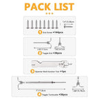 WAYSKA 36 Pairs Stainless Steel Cable Railing Kit Fit 1/8" Wire Rope, Angle 180°Adjustable Swage Toggle Turnbuckle Tensioner and End Fitting, T316 Marine Grade Cable Railing Hardware for Wood Post