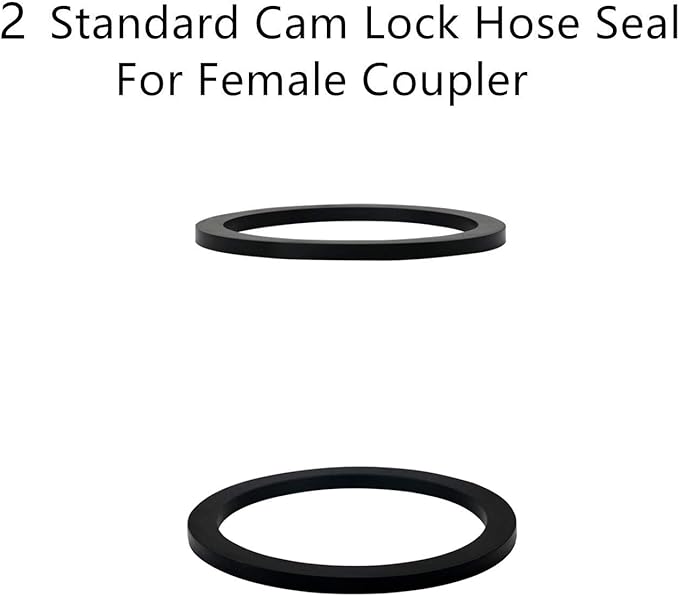 2PCS Cam and Groove Fitting, Aluminum, Type DC, 2" Dust Cap, with 2PCS Camlock Gasket Fitting (2")