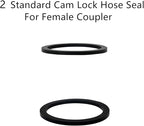 2PCS Cam and Groove Fitting, Aluminum, Type DC, 2" Dust Cap, with 2PCS Camlock Gasket Fitting (2")