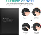 RPNB Deluxe Safe and Lock Box,Digital Keypad Safe Box,Steel Alloy Small Safes, Keypad Lock,Perfect for Home Office Hotel Business Jewelry Cash Use Storage,1.8 Cubic Feet