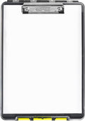 Dexas Clearview Clipcase Clipboard, 13.75 x 9.5 in, Gray/Yellow. See Papers Clearly Outdoors, Stay Organized & Dry. Ideal for Coaching, Teaching, homeschooling, Art, Trades & Medical pros(Pack of 6)