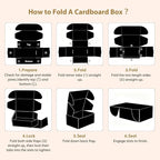 9x6x2 inches Shipping Boxes Set of 25, Small Corrugated Cardboard Box, Literature Mailer, Gift Boxes (Black, 9x6x2)