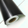 3D Carbon Fiber Film Twill Weave Vinyl Sheet Roll Wrap (96" X 60", Black)