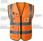 Tydon Guardian Reflective Safety Vest for Women Men High Visibility Security With Pocket Zipper Front Meet ANSI/ISEA Standard