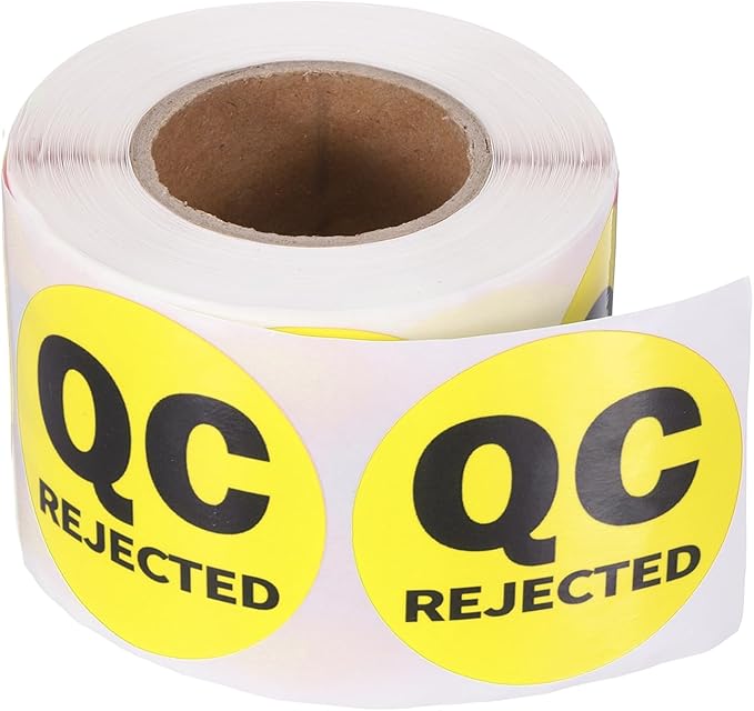 PATIKIL 360 Pcs 1 Roll QC Hold Labels, 2 Inch Circle Inventory Control Adhesive Round Labels Food Service Quality Control Stickers for Warehouse Management Inspection, Yellow