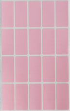 Royal Green Rectangle Color Labels 1.57inch x 0.75 inch - Color Coding Stickers in Pastel Pink (40mm x 19mm) - 100 Pack