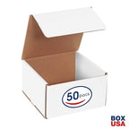 Box USA BM774 7"L x 7"W x 4"H, White (Pack of 50)