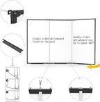 Large White Board for Wall,Magnetic Dry Erase Whiteboard,Foldable 118x48 Inches,Black Aluminum Frame, with 3PCS Detachable Marker Trays for Office and Home