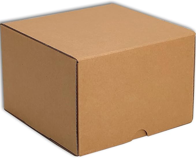 6x6x4 inches Small Shipping Boxes Set of 25 - Brown Mailer Corrugated Cardboard Boxes for Shipping Packaging Mailing Products