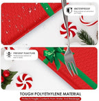 Christmas Poly Bubble Mailers | #4 Cushion Mailer, 9.5x14.5" | Self Seal | Holiday Themed, Red Green Gift Packaging Envelope | Xmas Padded Envelopes | Shipping Bags Mailing Envelopes | 100 pack Bulk