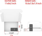 Small White Shipping Boxes for Small Business Pack of 25-11x8x2 inches Cardboard Corrugated Mailer Boxes for Shipping Packaging Craft Gifts Giving Products