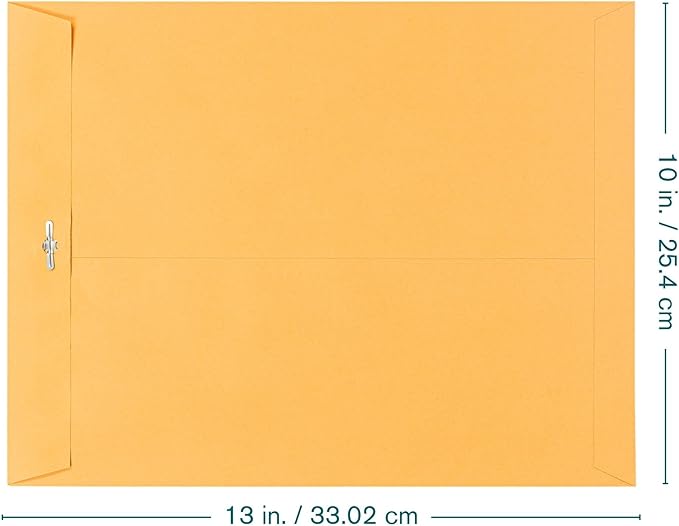 EnDoc Clasp Envelopes 10x13 Inch -15 Pack Brown Kraft Catalog Envelope with Clasp Closure & Gummed Seal – 28lb Heavyweight Envelopes for Home, Office, Business, Legal or School 10x13, Brown Kraft
